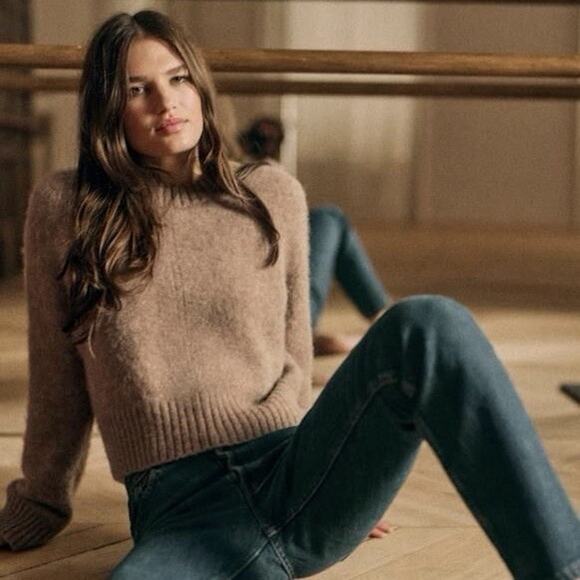 Sezane Sweaters - Sezane Sama Jumper Baby Alpaca Taupe Brown Sweater